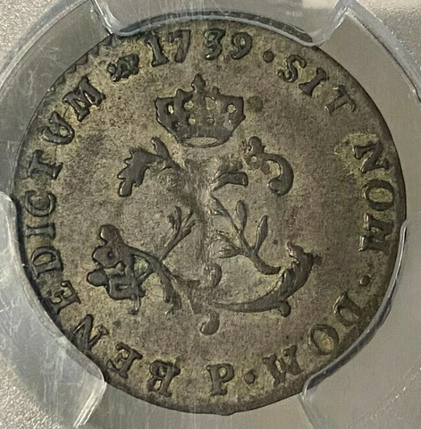 FRENCH COLONIES SOU MARQUE 1739 P - PCGS AU55 Cover