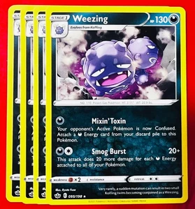 4x Weezing 095/198 Pokémon TCG Chilling Reign NM Playset Lot Rare - Picture 1 of 1