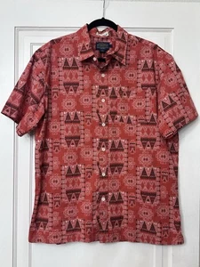 Surf Pendleton Men's Large Allover Print Summer Button Up Short Sleeve Shirt - Picture 1 of 4
