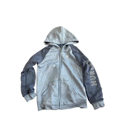 Hurley Kids Hoodie Size 4T Sweatshirt Blue Full Zip Two Tone Raglan - Image 1 of 3