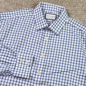 Charles Tyrwhitt camicia uomo bottoni 17,5x35 vestibilità classica senza ferro check - Foto 1 di 14