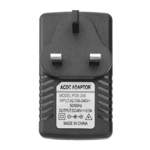 DC 48V 0.5A POE Injecteur Alimentation Over Ethernet Adaptateur avec Prise UK pour - Photo 1/12