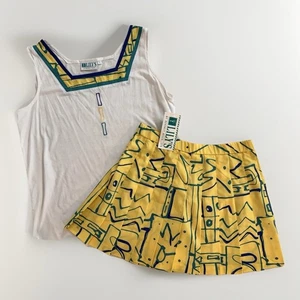 NWT Vintage 80's Tennis 2pc Set Lily's of Beverly Hills Tank Top & Skirt USA - Picture 1 of 21