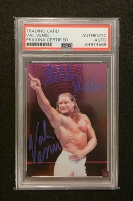 Val Venis Signed 1999 Comic Images WWF SmackDown! Chromium #26 Autograph PSA/DNA - Image 1 of 3