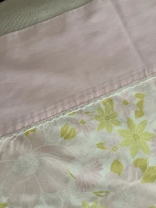 Vintage Springmaid “Flores Francesas” Rosa Grn Retro Años 70 Floral Ojales Ribete 72x104 - Imagen 1 de 7