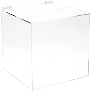 Plymor Clear Acrylic Ballot / Collection / Donation Box, 12" W x 12" D x 12" H - Picture 1 of 1