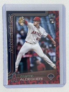 2025 Topps Series 2 SAMUEL ALDEGHERI RC Team Color Border Angels - Picture 1 of 2