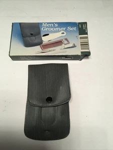Vintage Men's 5 Piece Groomer Set Plus Case Regal Gray NEW 1990 Comb File - Picture 1 of 4