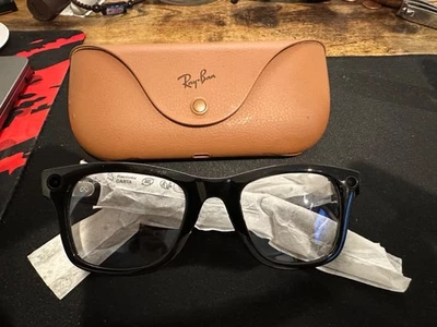 Ray-Ban Meta Wayfarer Smart Glasses Matte Black / Transition Green RW4008 - Image 1 of 3