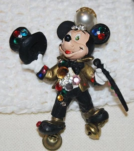 Design Strass Brosche  Walt Disney  GALA Mickey Mouse  Bully Figur 10 cm Schön - Bild 1 von 6