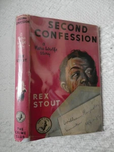 Rex Stout THE SECOND CONFESSION collins crime club rare hbk 1st first edition - Picture 1 of 3