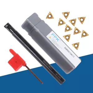 SNR0010K11 Portautensili Tornio Filettatura Interna con 10 Pezzi Inserti Kit US - Foto 1 di 17