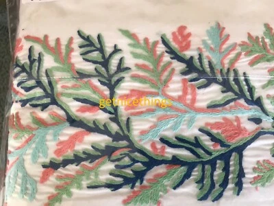 Nueva funda nórdica Yves Delorme blanca Queen multicolor arrecife coral bordado nueva con etiquetas Foto 1 de 4