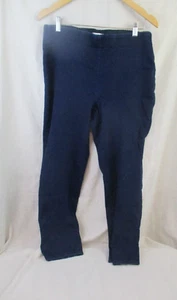 Elle Elastic Waist Pull On Dark Jean Denim Stretch Jeggings Leggings Size L - Picture 1 of 4