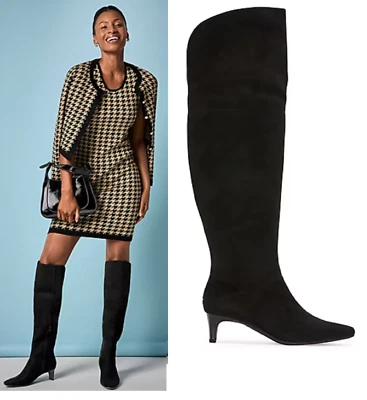 Botas altas Worthington Palmetto imitación gamuza sobre la rodilla negras talla 10M nuevas en caja $95 Foto 1 de 4