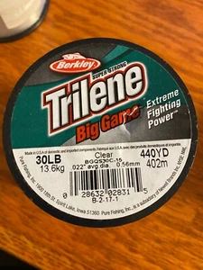 Berkley BIG GAME Trilene Fishing Line 440 Yds. 30 lb. Test Clear New - Picture 1 of 2