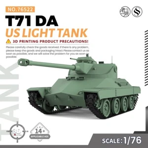 SSMODEL SS76522 1/76 20mm War Gaming Military Model Kit US T71 DA Light Tank - Picture 1 of 5