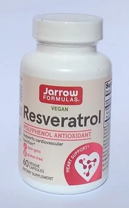 Jarrow Formulas Resveratrol, 100 mg, 60 cápsulas vegetales - Imagen 1 de 3