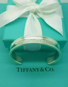 Authentic Tiffany & Co. 1837 Open Cuff MEDIUM Silver Bangle Bracelet - Picture 1 of 35