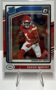 Xavier Worthy 2024 Donruss Optic Rated Rookie RC CARD#300 Kansas City Chiefs - Picture 1 of 2