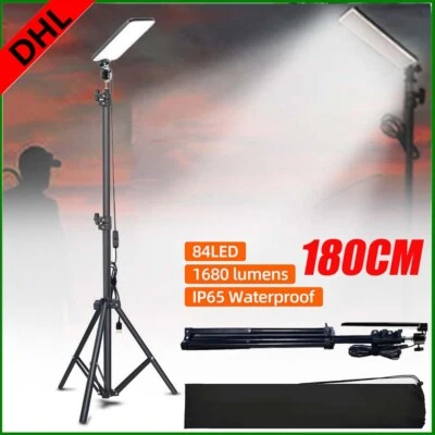 1.8M LED Arbeitsleuchte mit Stativ Baustrahler Flutlicht Werkstattlampe 1680LM - Bild 1 von 4