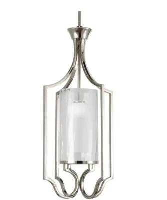 Progress Lighting Caress 1 Light Polished Nickel Foyer Pendant P3946-104 - Image 1 of 4