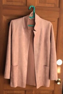 Zara Wildlederimitat Blazer Damen klein nie getragen neutral Dusty Rose weich & edel  - Bild 1 von 4