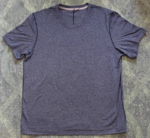 Lululemon Men’s Soft Jersey Short Sleeve Shirt in Heathered Blue No Size Tag - Picture 1 of 8