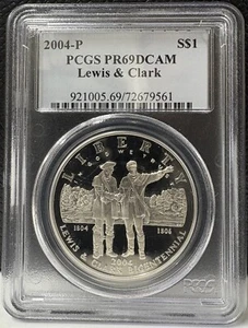 2004-P Lewis & Clark $1 Commemorative Dollar PCGS PF69 DCAM - Picture 1 of 2