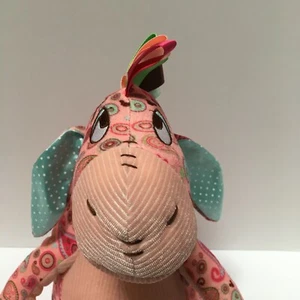 Disney Parks Eeyore Plush Stuffed Animal Pink Paisley Print - Picture 1 of 7