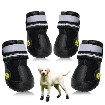 Waterproof Dog Shoes Large Snow Boots Paw Protector Booties Reflective Non Slip - Image 1 of 4