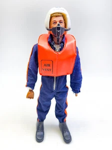 Vintage Palitoy Action man Helicopter Pilot and Flock hair figure - Picture 1 of 12