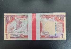 100Pcs 2006 Trinidad & Tobago 1 Dollars  BANKNOTE CURRENCY UNC - Picture 1 of 1