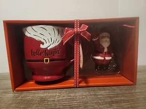 Santa Holiday Mug And Ornament Set Gift Set - Hand Crafted Microwave Safe - Picture 1 of 8