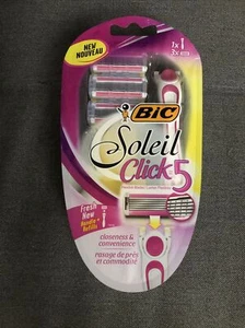 Bic Soleil Click 5 1 Razor Handle & 3 refills NEW - Picture 1 of 1