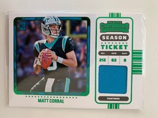 Matt Corral, Carolina Panthers, Jersey Patch,NFL, VARIATION, Rookie Card
