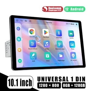 JOYING 10.1 Zoll 1 DIN Autoradio Qualcomm Android 12 GPS Navi CarPlay 4G WiFi FM - Bild 1 von 11