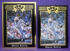 Steve Avery Braves 1992 Cartwrights Magazine Players Choice #12  Reg & Oversized