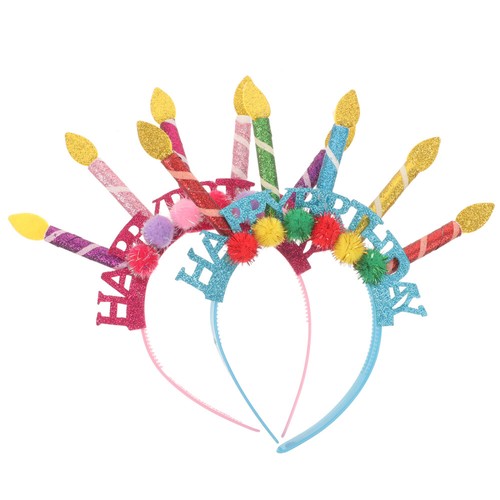 2pcs Birthday Candle Headband Funny Headpieces Birthday Party