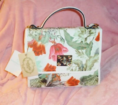 Nova W Tags ISABELLE Branca "Paraíso Tropical" Bolsa de Mão Vegana Bolsa de Ombro - Imagem 1 de 4