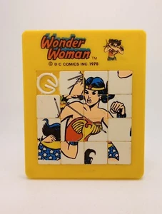 Vtg. 1978 DC Comics Inc. Wonder Woman Slide Tile Puzzle COMPLETE Hong Kong - Picture 1 of 6
