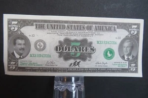 2005 VINTAGE GEORGE W.BUSH $5 Dolares Bill United States of Amexica Slick Satire - Bild 1 von 12