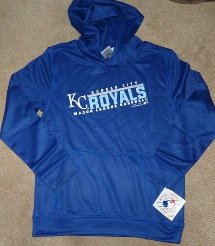 NEW MLB Kansas City Royals Hoodie Hooded Sweatshirt Youth Boys M 10 12 NEW NWT Cover