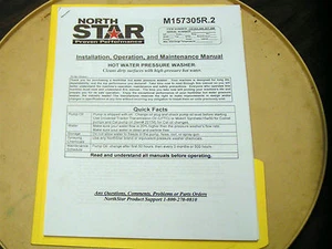 NORTHSTAR HOT-WATER PRESSURE WASHER OWNER'S MANUAL MOD#157305/157306/157307/308 - Picture 1 of 1