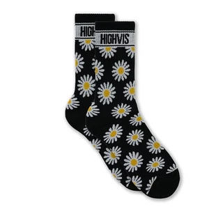 Hazy Daisy - HIGHVIS Performance Socks with 70'S Colorful Retro Flowers SIG-090 - Picture 1 of 9