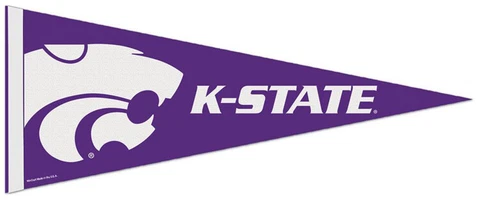 KANSAS STATE WILDCATS K-State Official NCAA Premium Felt Collectors PENNANT Cover
