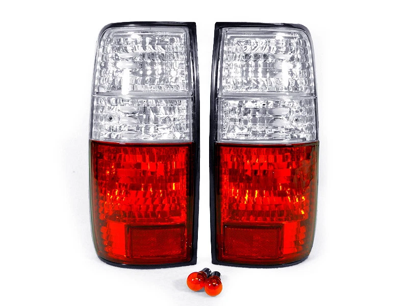 Crystal Red/Clear Tail Lights For 95-97 Lexus LX450 / 91-97 Toyota Land Cruiser Foto 1 de 4