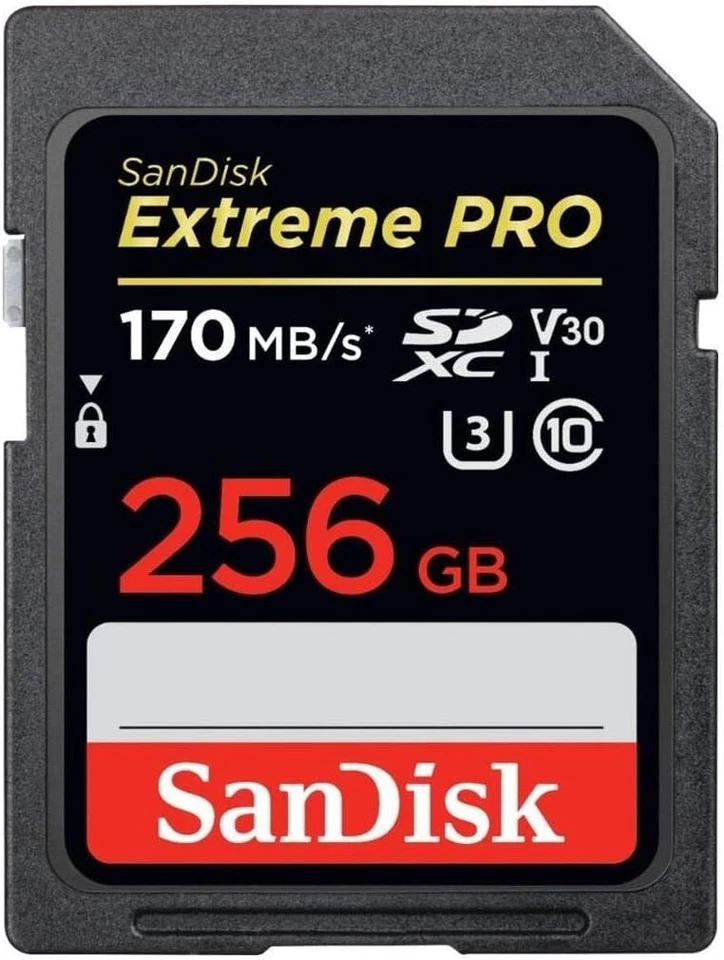 SanDisk Extreme Pro 256GB C10, U3, V30, 4K UHD SD Memory Card 170 MB/s SDSDXXY - Image 1 of 2