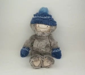 Slumberkins Shine Bright Bigfoot Kin grau Yeti blau Fäustlinge Mütze Stofftier Plüsch - Bild 1 von 15