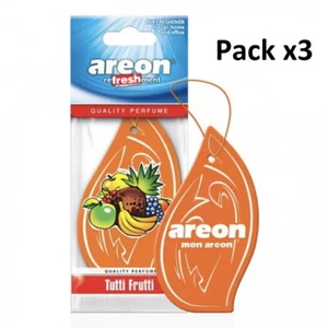 Areon Mon Classic Dry Paper Tutti Frutti Car Fragrance Hanging Tree Pack of 3 - Picture 1 of 4